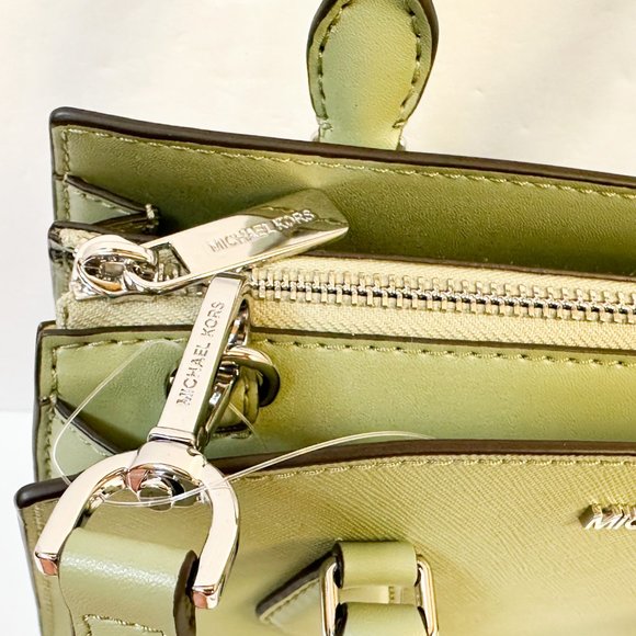 Michael Kors Sheila Small Satchel Shoulder Crossbody Bag Light Sage - Picture 12 of 12